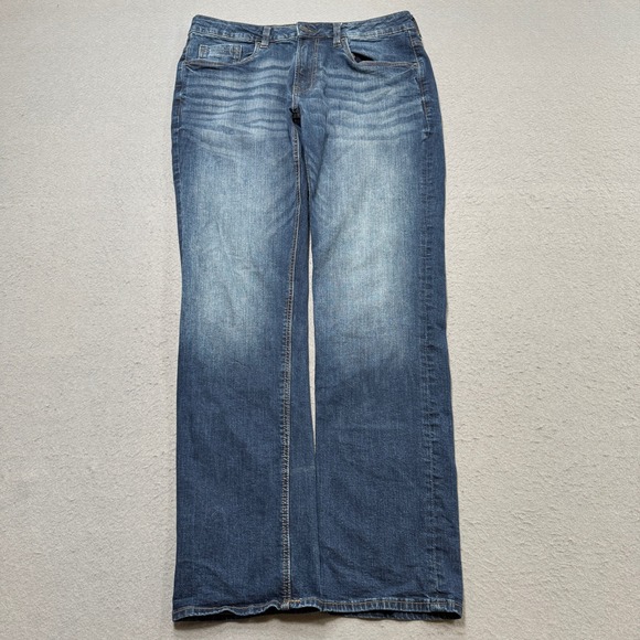 Buffalo David Bitton Other - Buffalo David Bitton Jeans Men's 34x32 Blue Med Wash Straight Stretch Whiskered
